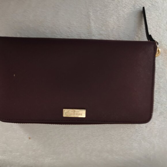 Kate Spade with matching wallet, dark burgundy color - Picture 3 of 3